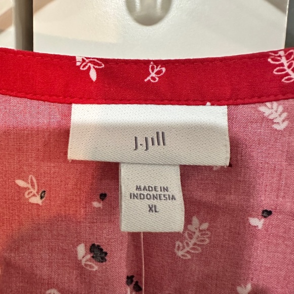 J. Jill Red Patterned Midi Dress - Picture 7 of 10